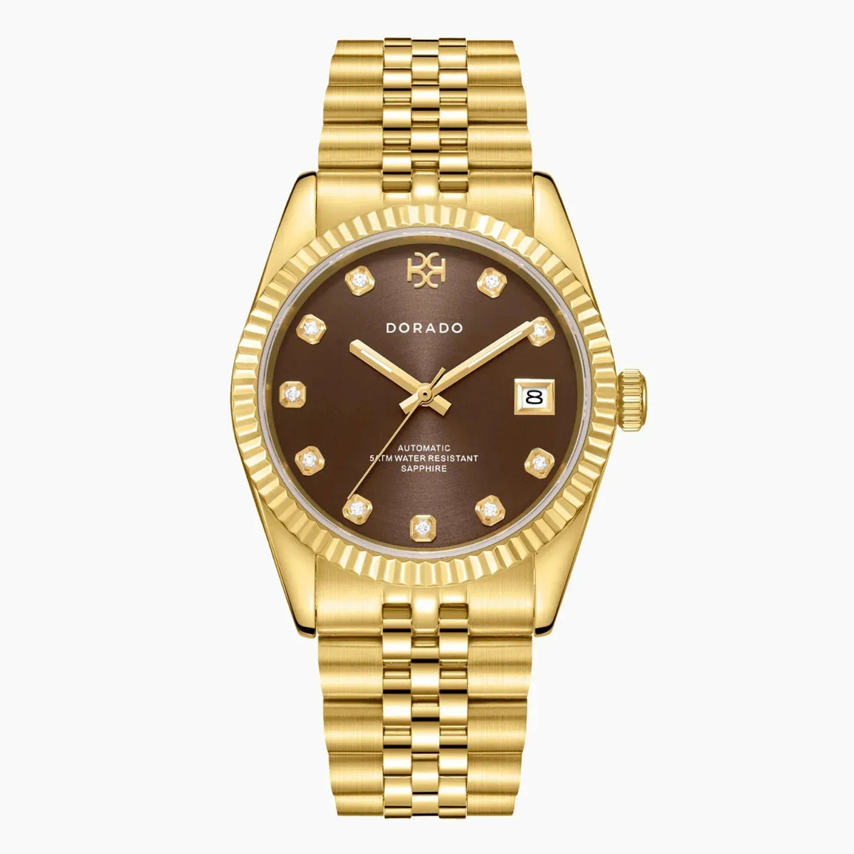 Gold Timeless Watch Chocolate