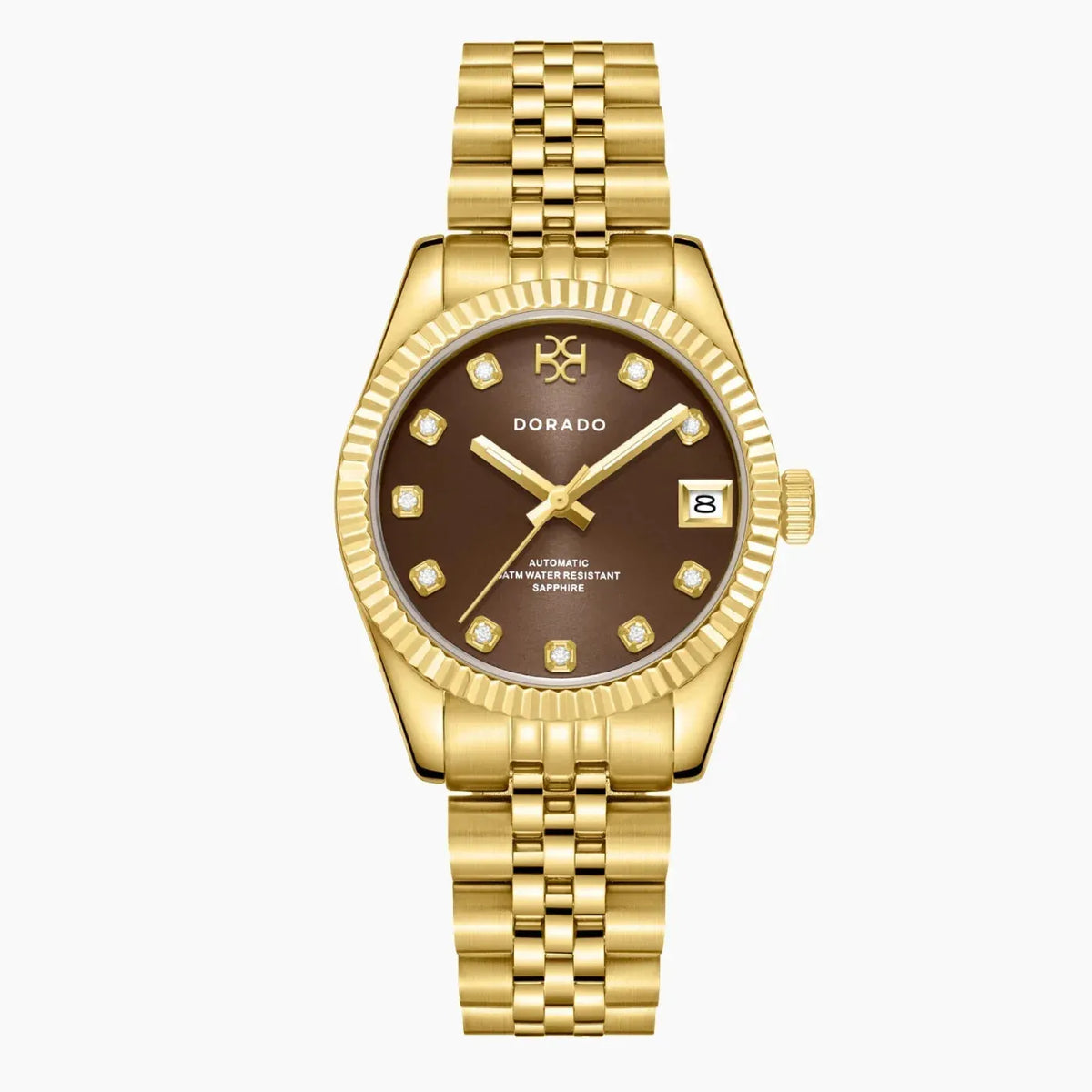 Gold Timeless Watch Chocolate