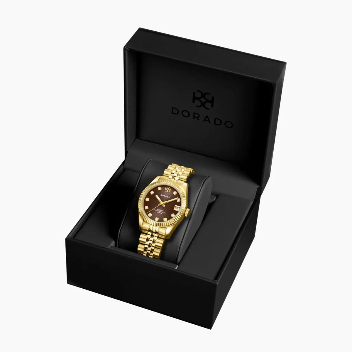 Gold Timeless Watch Chocolate