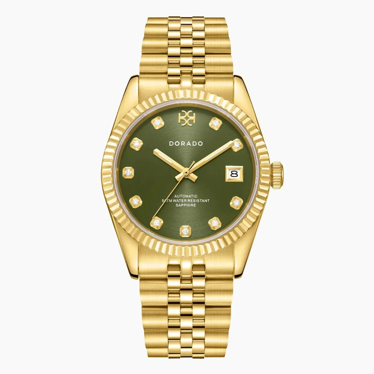 Gold Timeless Watch Olive