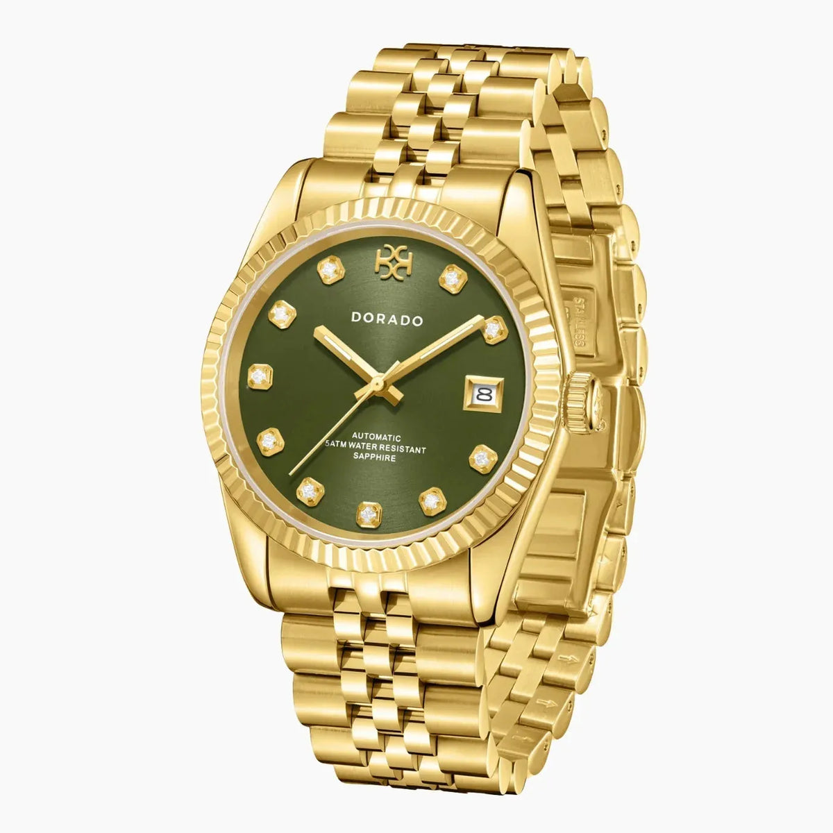 Gold Timeless Watch Olive