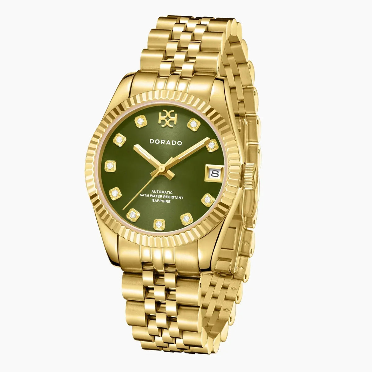 Gold Timeless Watch Olive