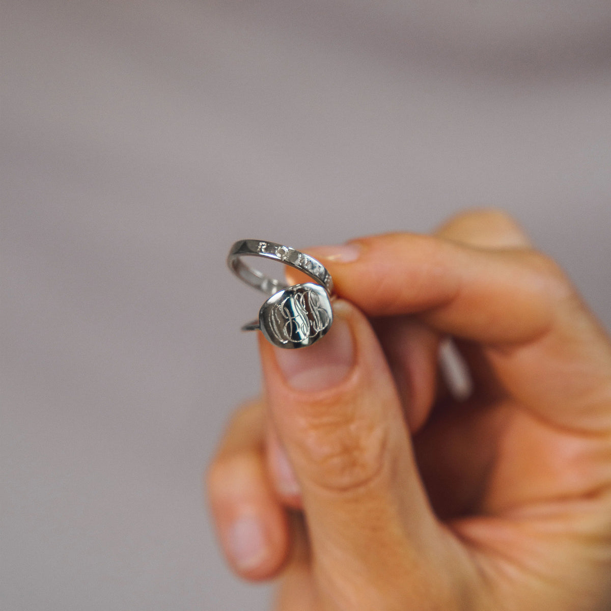 Hand-Engraved Sterling Silver Band Ring