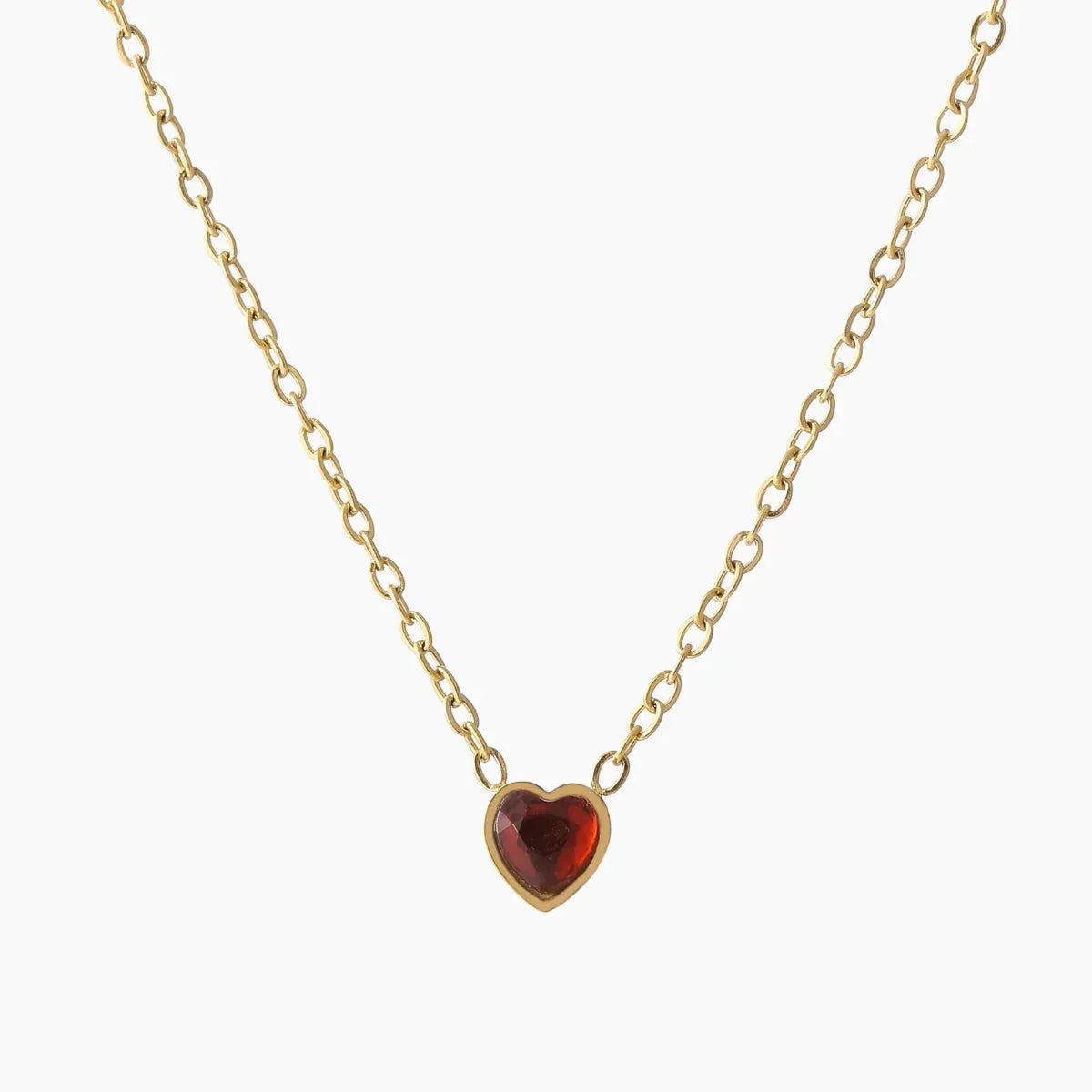 Heart Birthstone Necklace