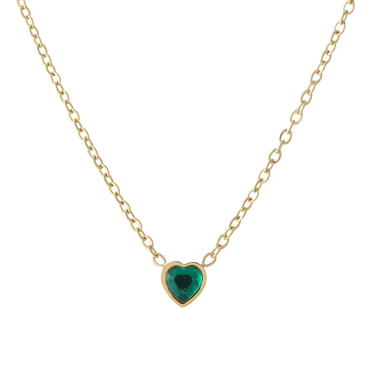 Heart Birthstone Necklace