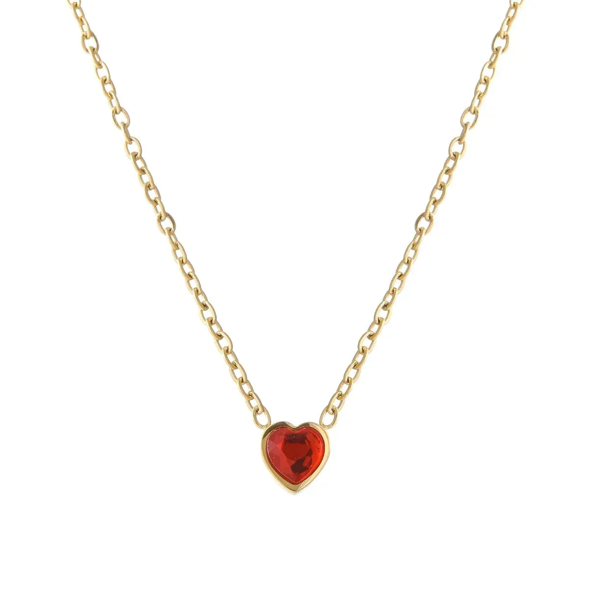 Heart Birthstone Necklace