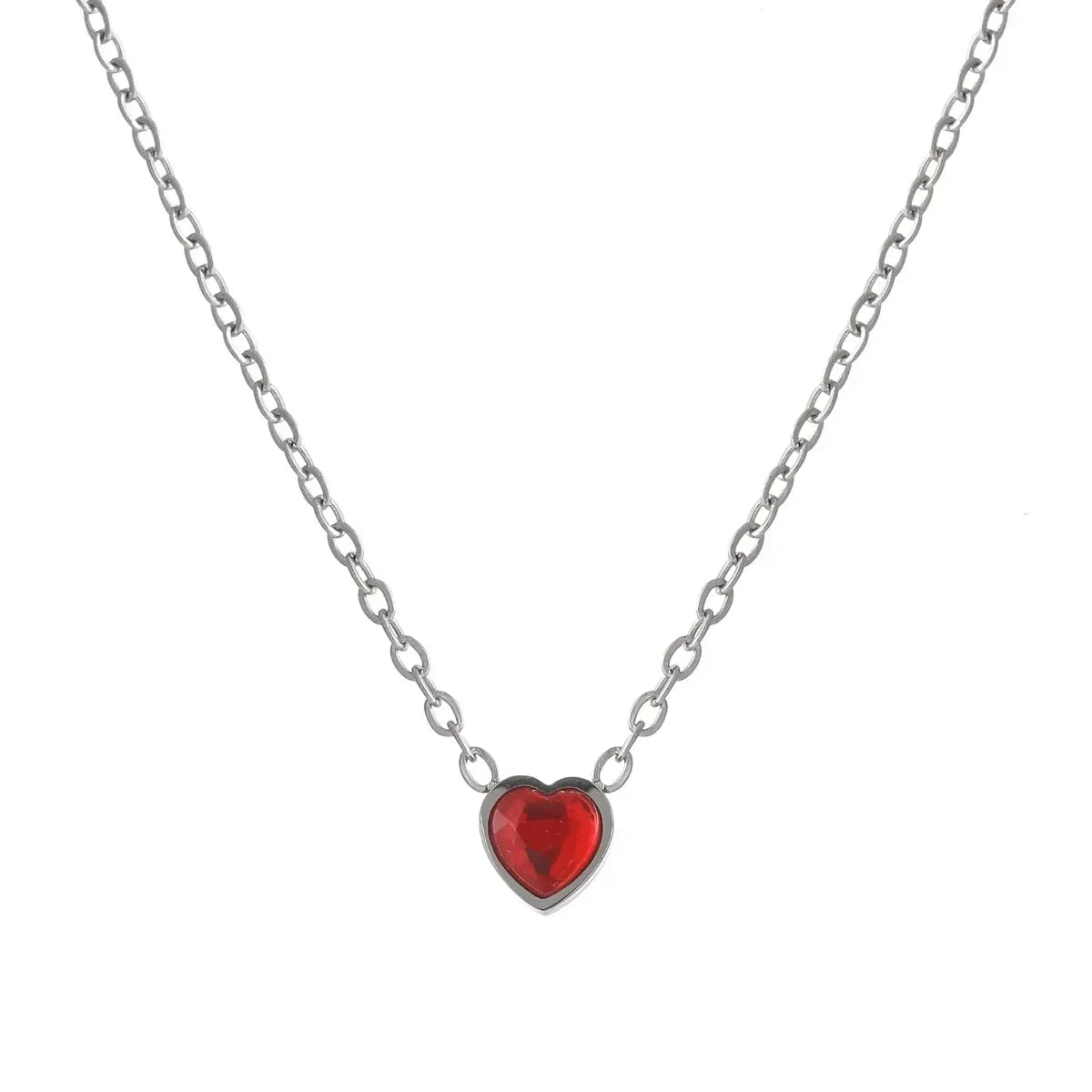 Heart Birthstone Necklace