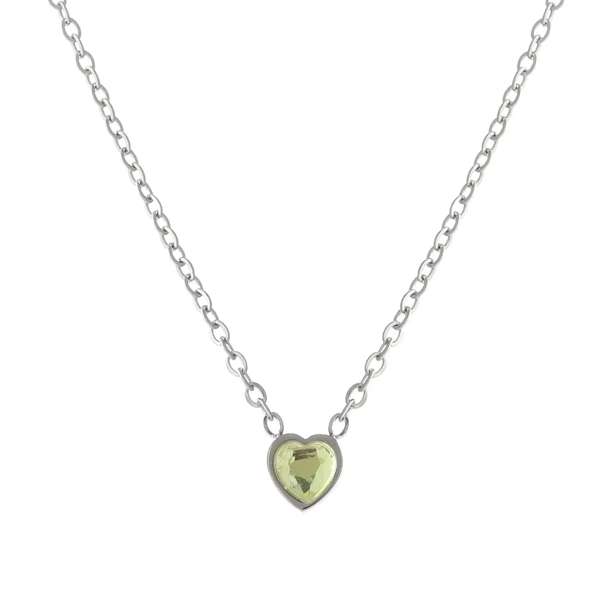 Heart Birthstone Necklace