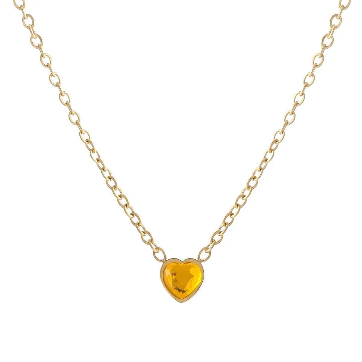 Heart Birthstone Necklace