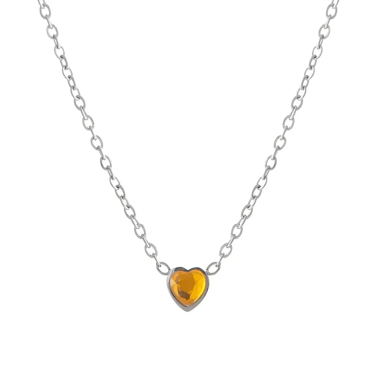 Heart Birthstone Necklace