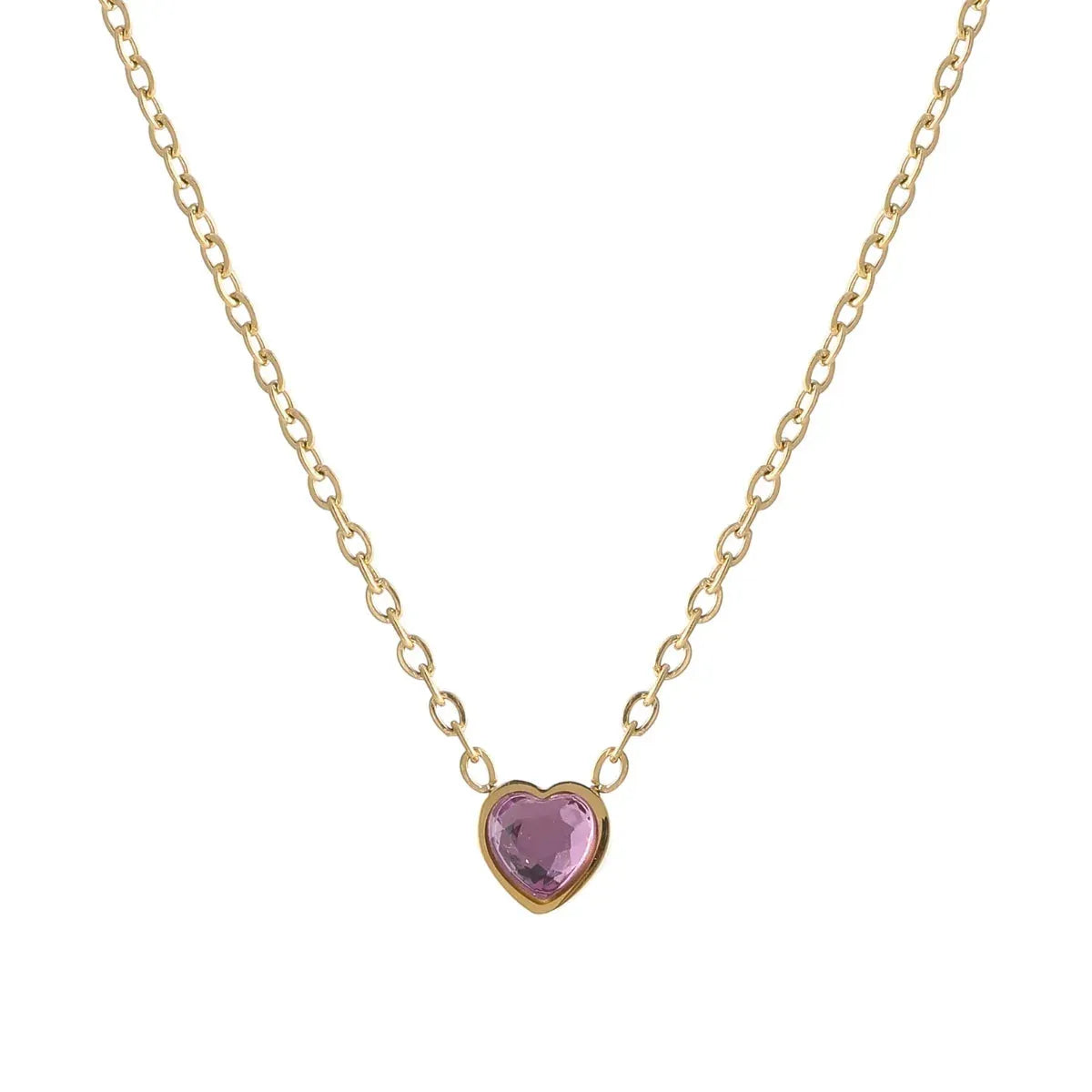 Heart Birthstone Necklace