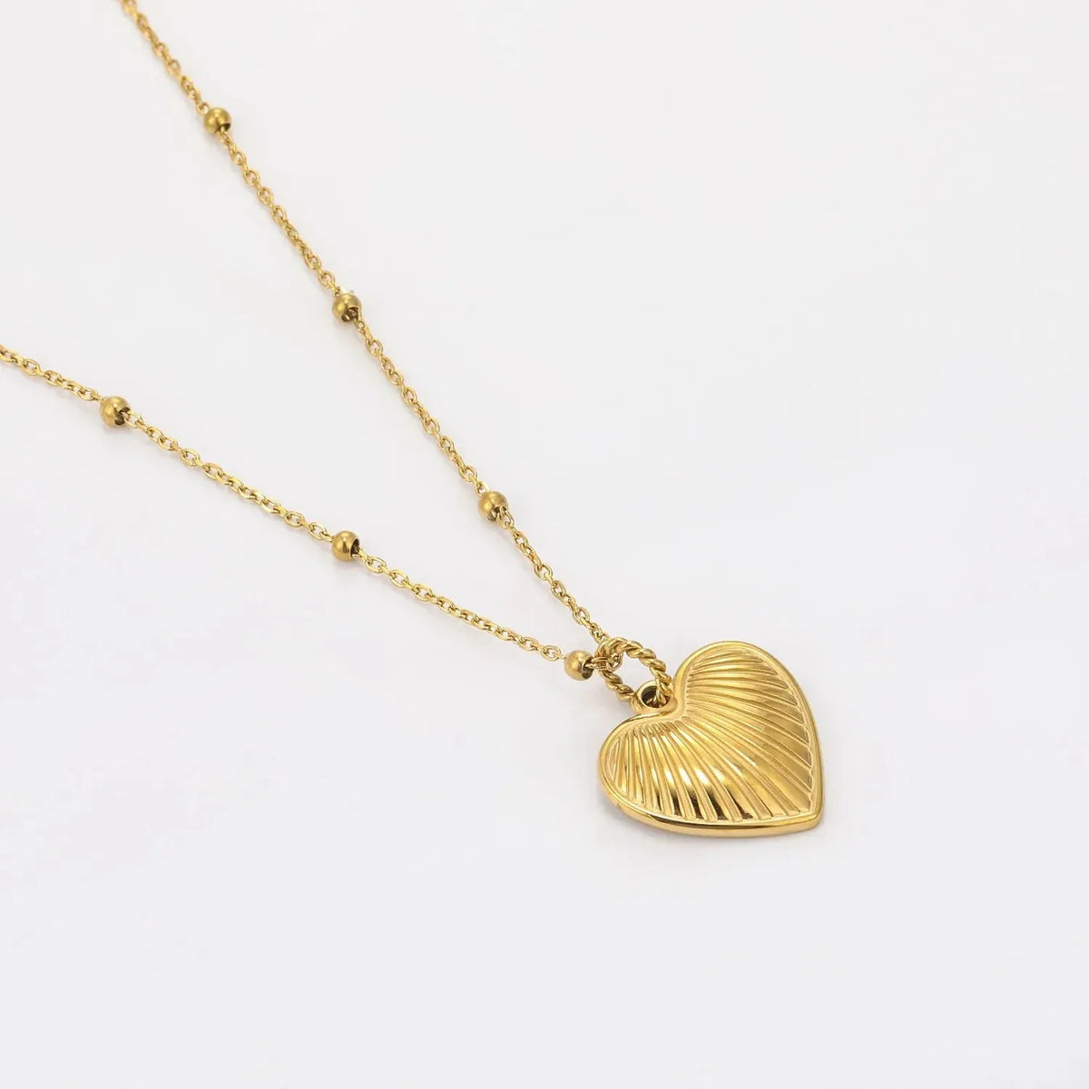Heart Pendant Satellite Chain Necklace