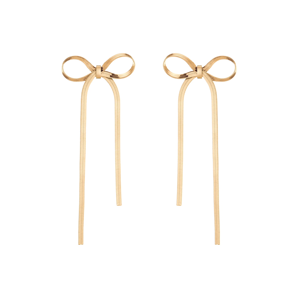 Herringbone Bow Earrings