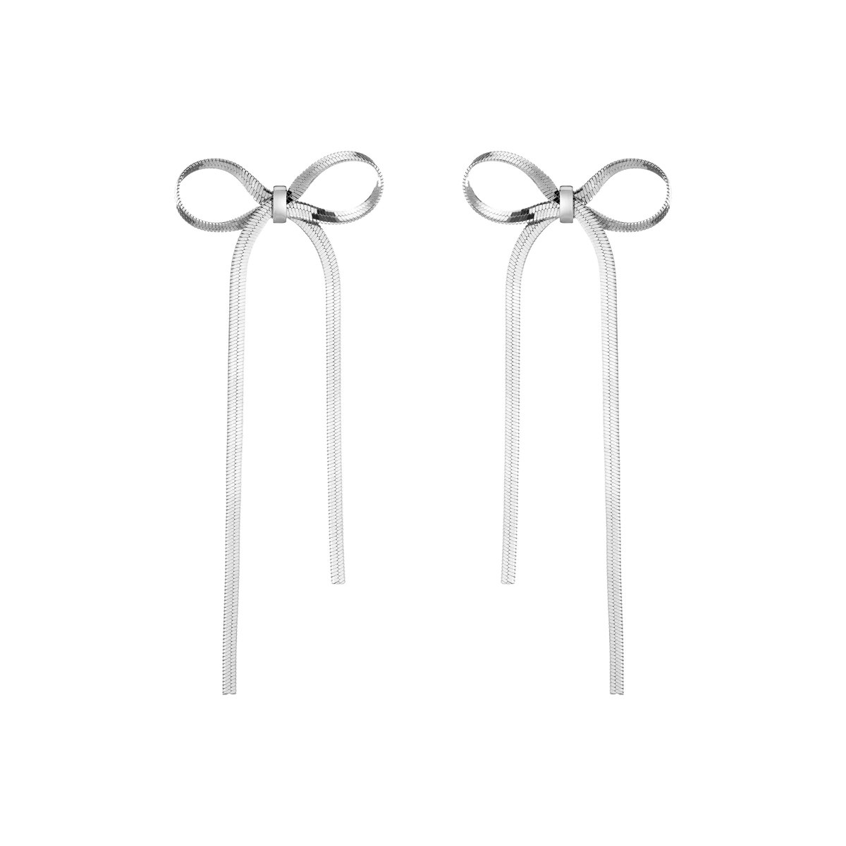 Herringbone Bow Earrings