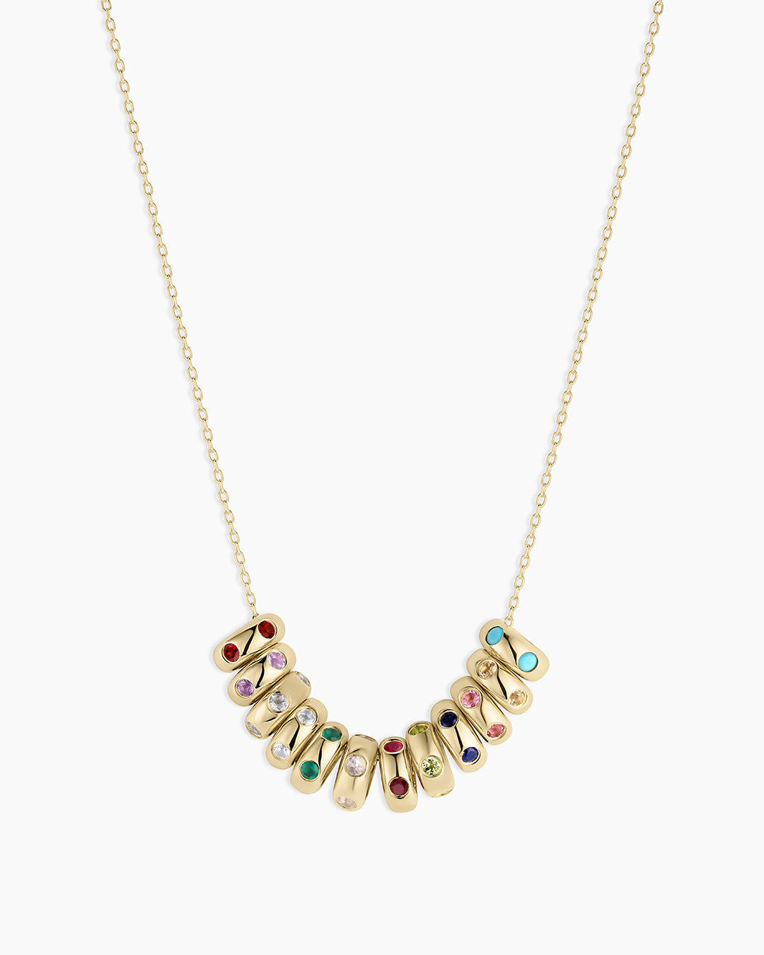 Birthstone Halo Charm in 14K Solid Gold