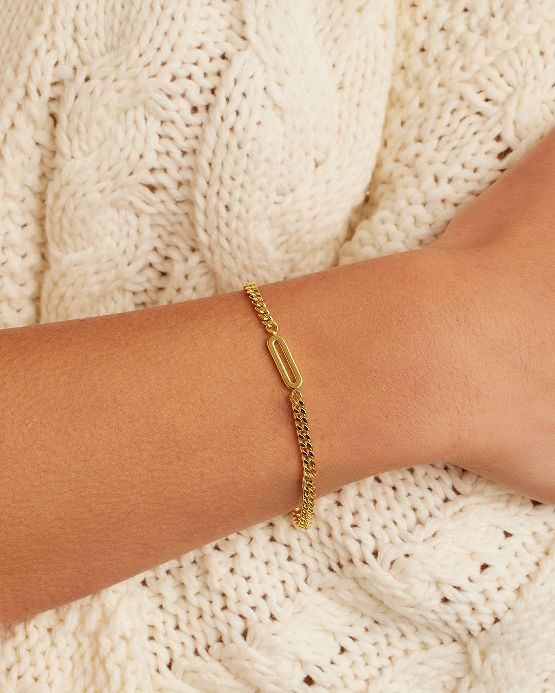 Wilder Alphabet Bracelet in 18K Gold Plated