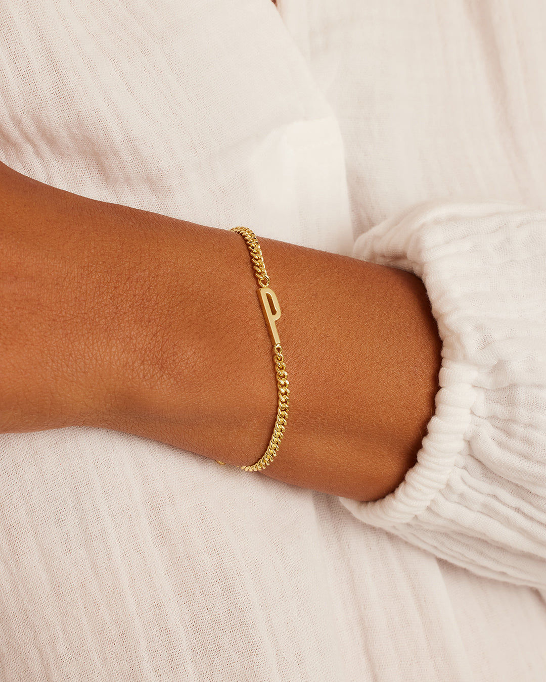 Wilder Alphabet Bracelet in 18K Gold Plated