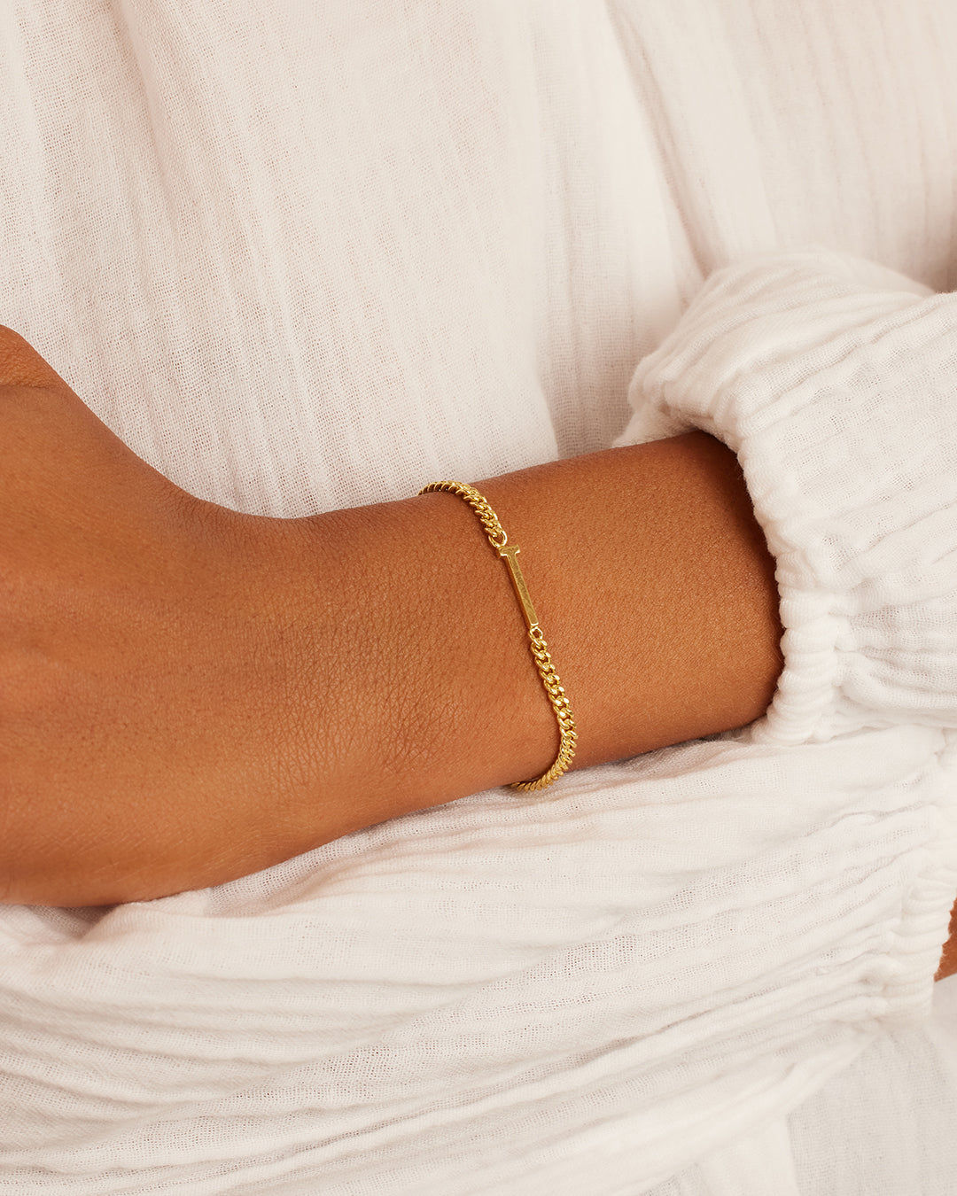 Wilder Alphabet Bracelet in 18K Gold Plated