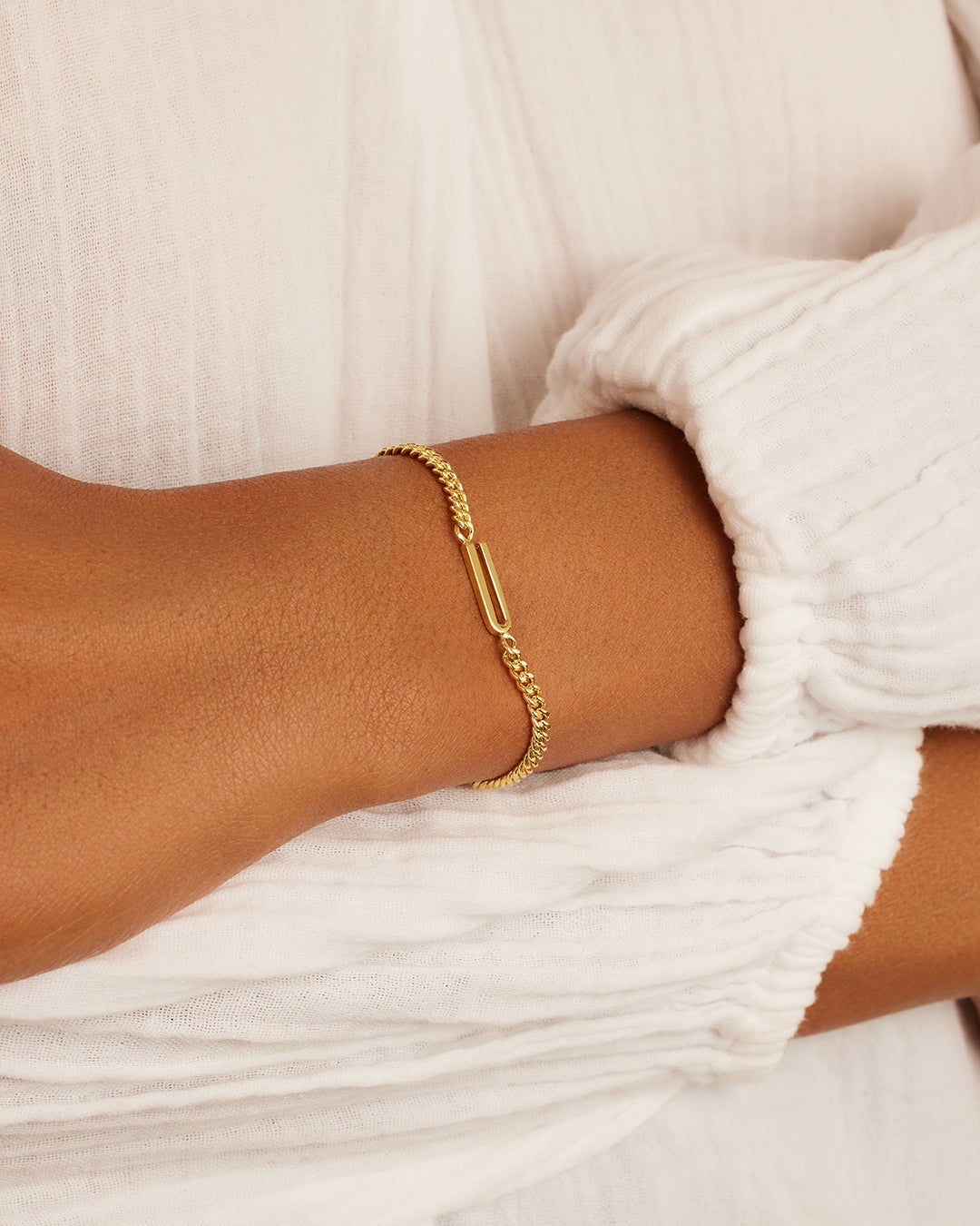 Wilder Alphabet Bracelet in 18K Gold Plated