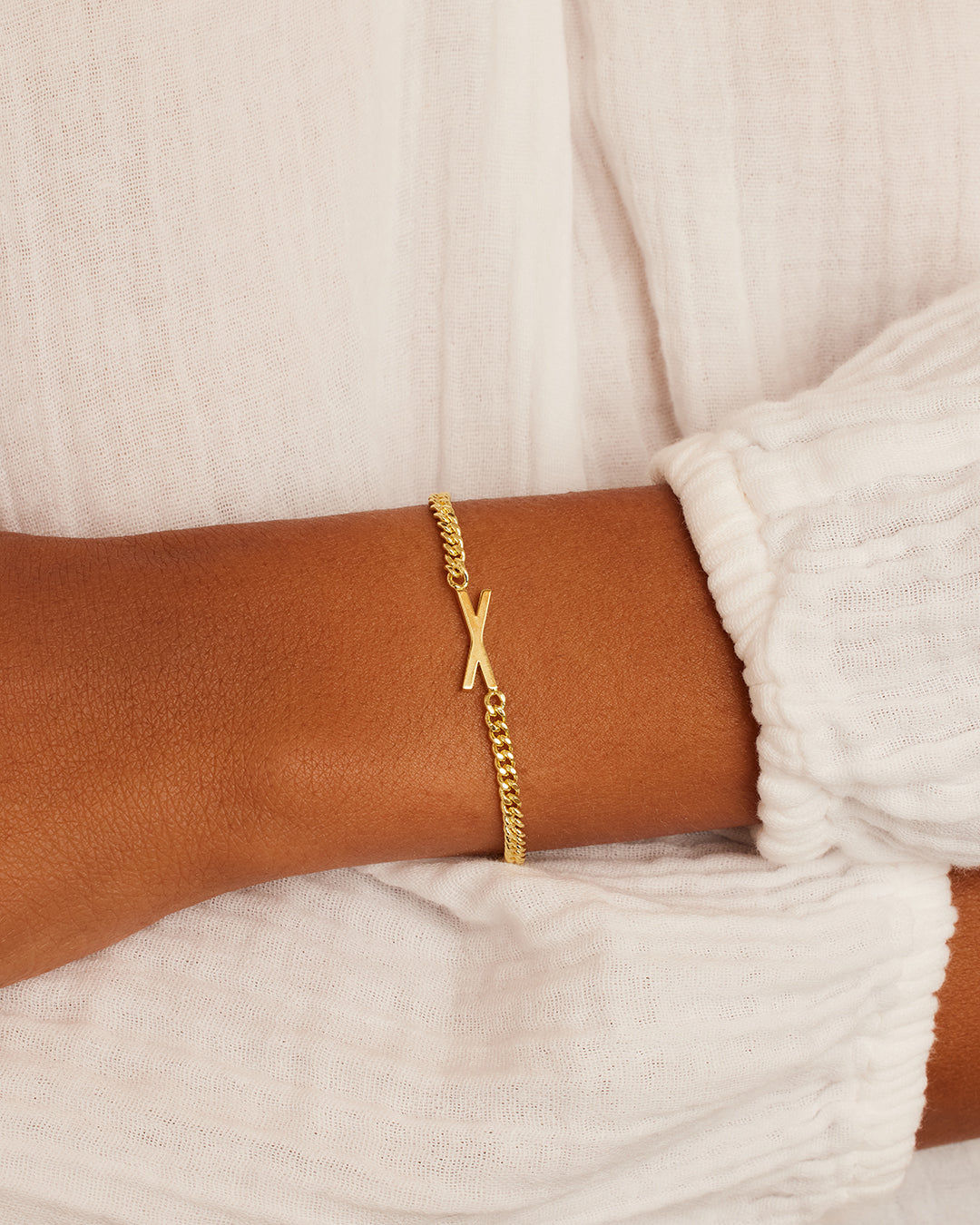 Wilder Alphabet Bracelet in 18K Gold Plated