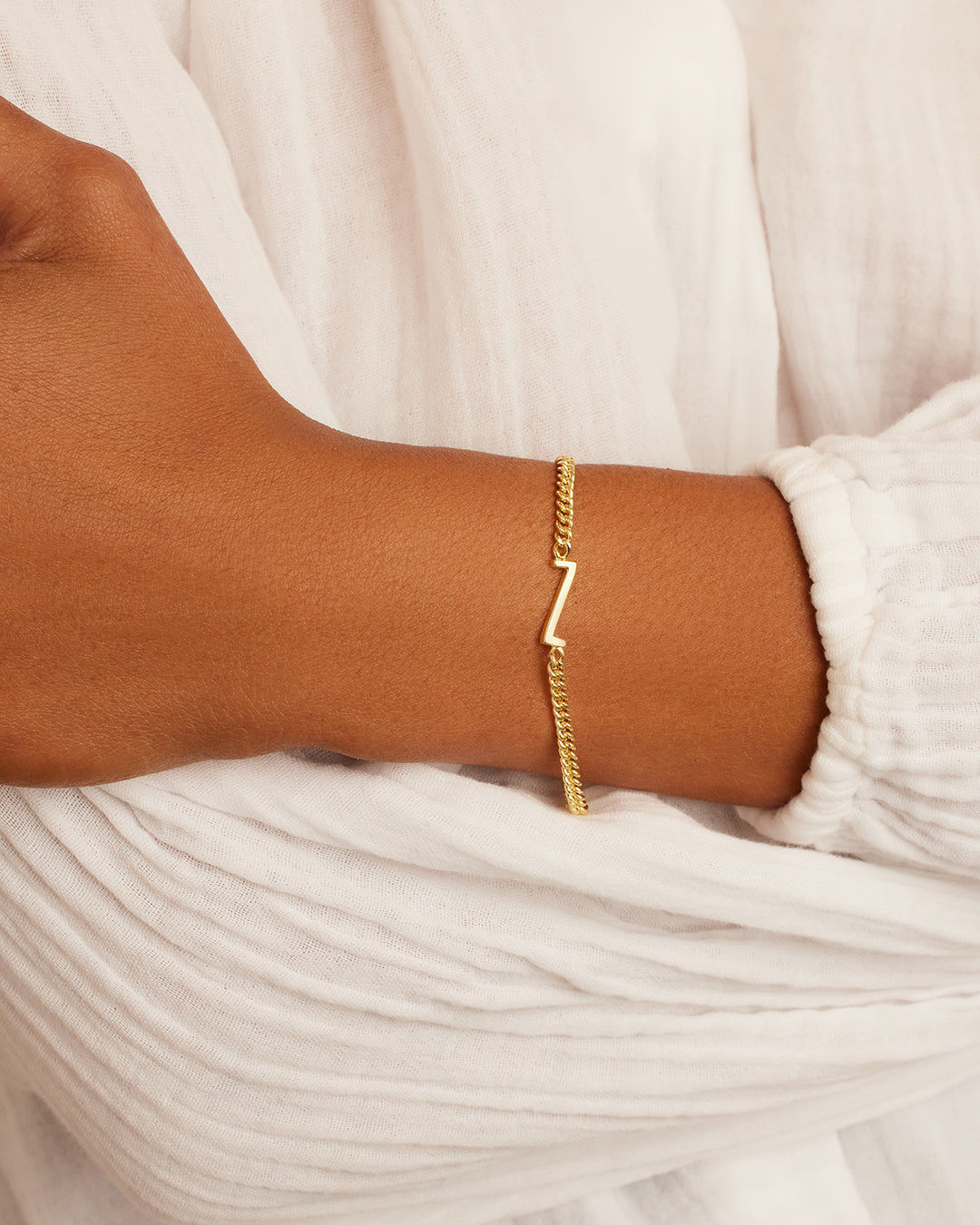 Wilder Alphabet Bracelet in 18K Gold Plated