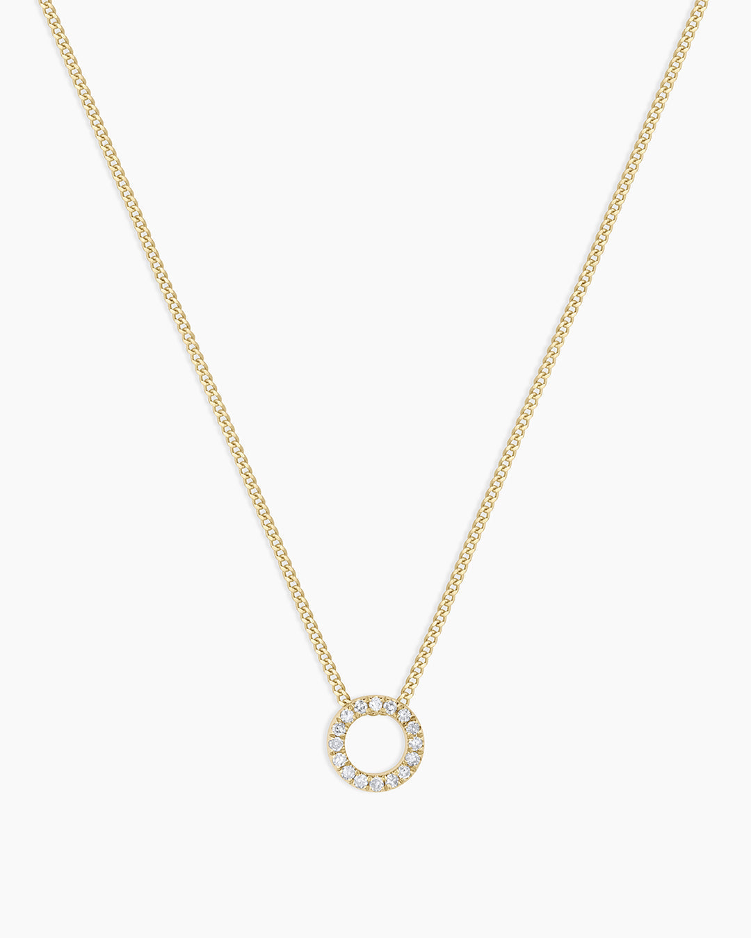 Diamond Alphabet Necklace in 14K Gold