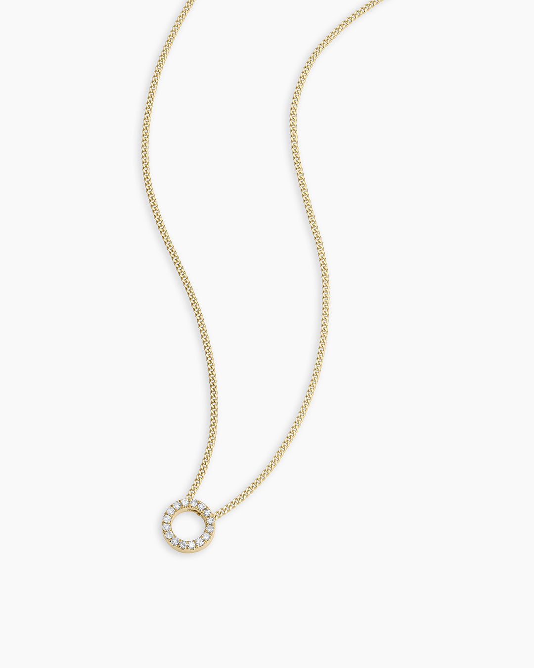 Diamond Alphabet Necklace in 14K Gold