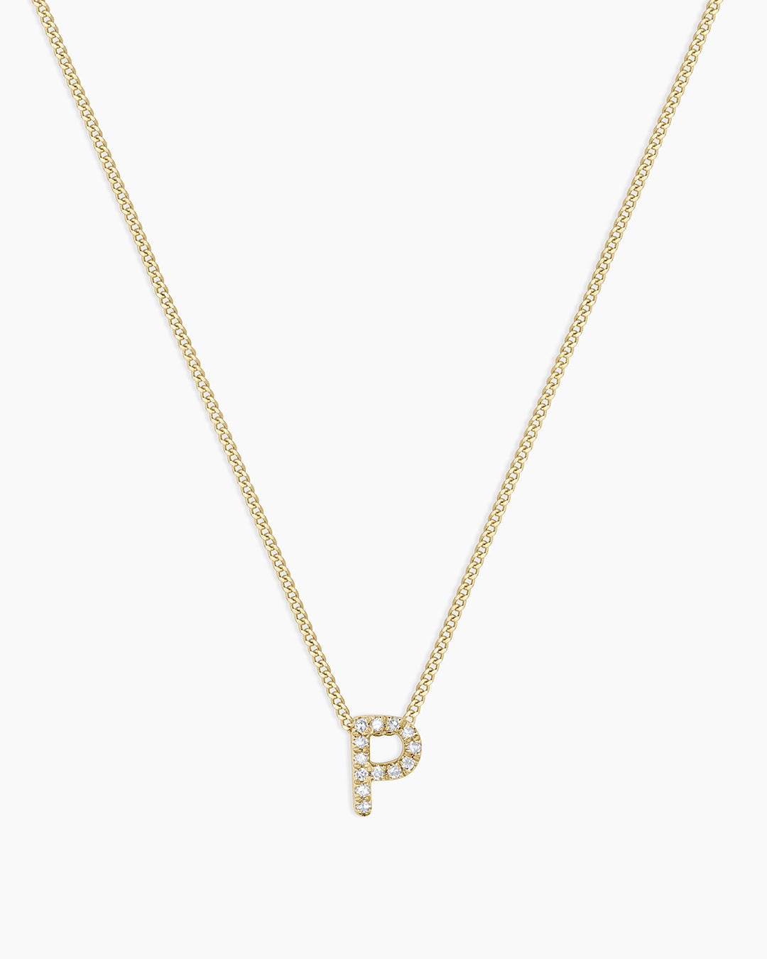 Diamond Alphabet Necklace in 14K Gold