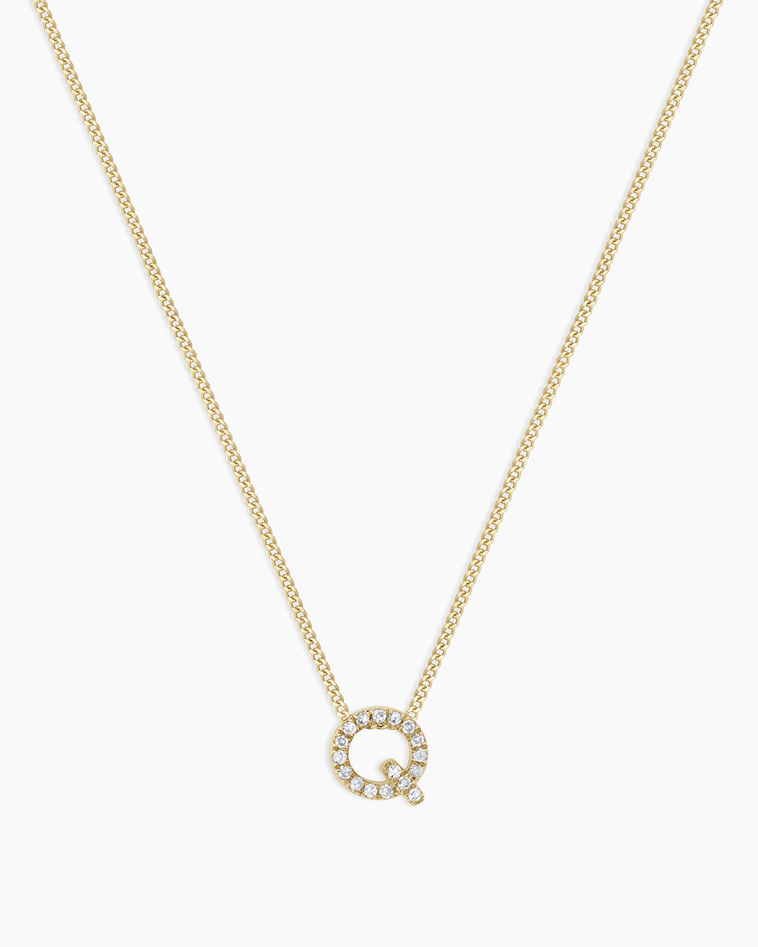 Diamond Alphabet Necklace in 14K Gold