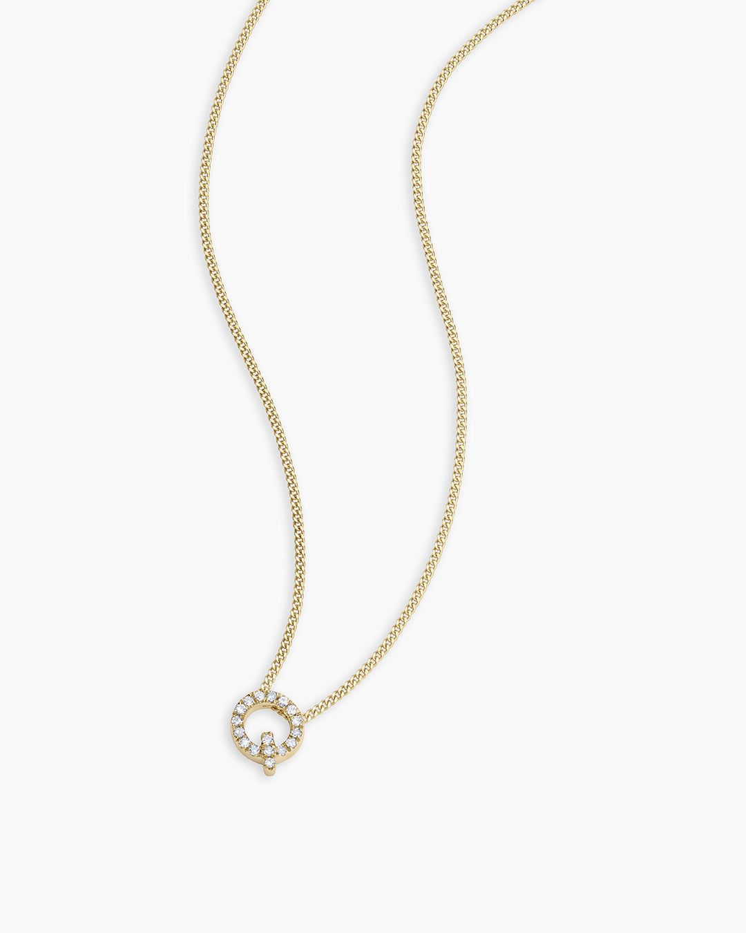 Diamond Alphabet Necklace in 14K Gold