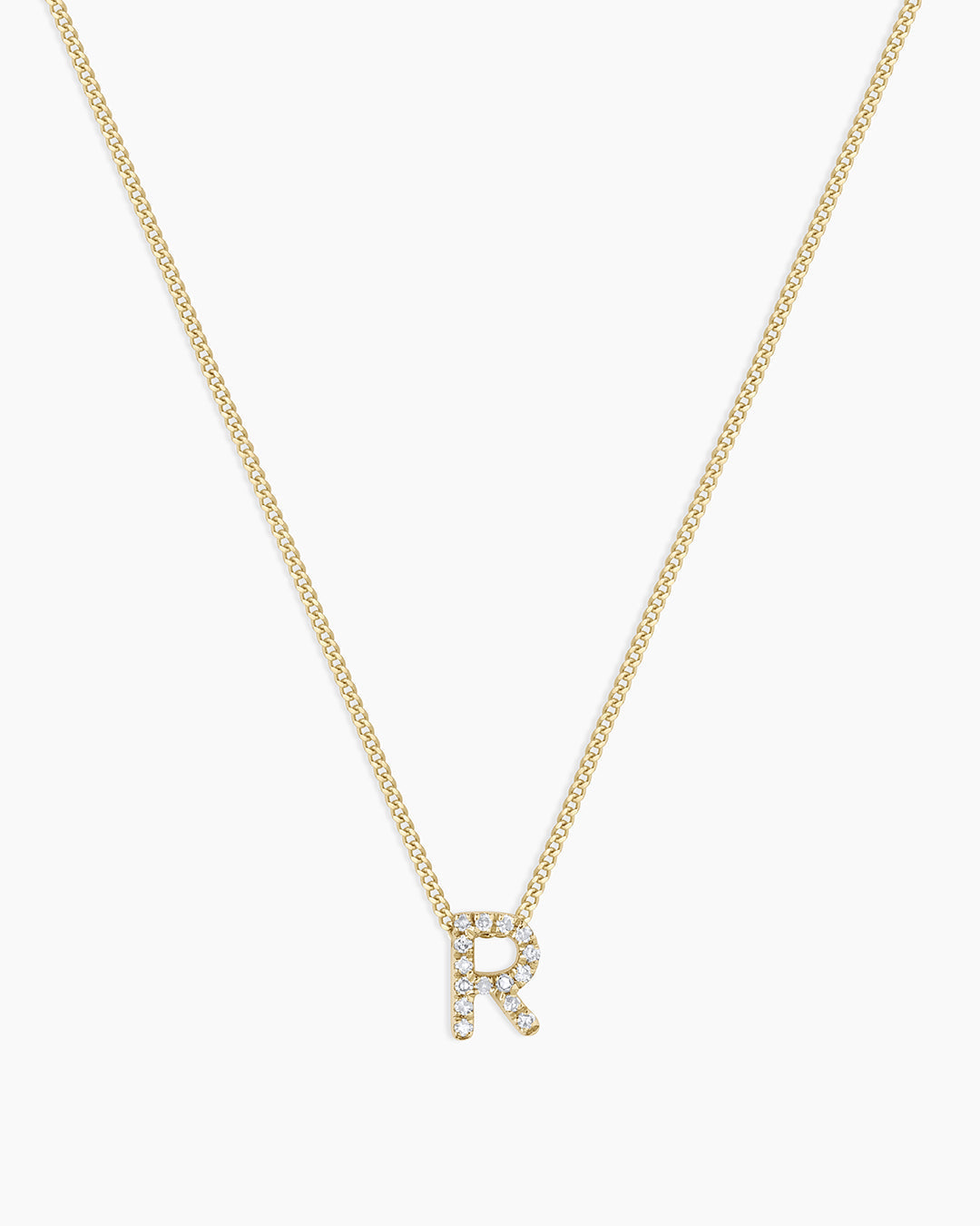 Diamond Alphabet Necklace in 14K Gold