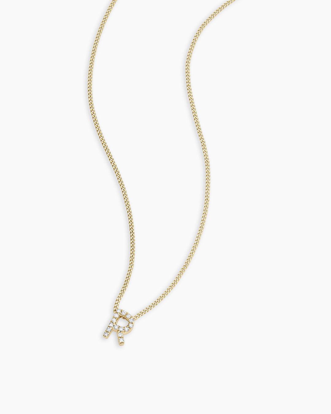 Diamond Alphabet Necklace in 14K Gold