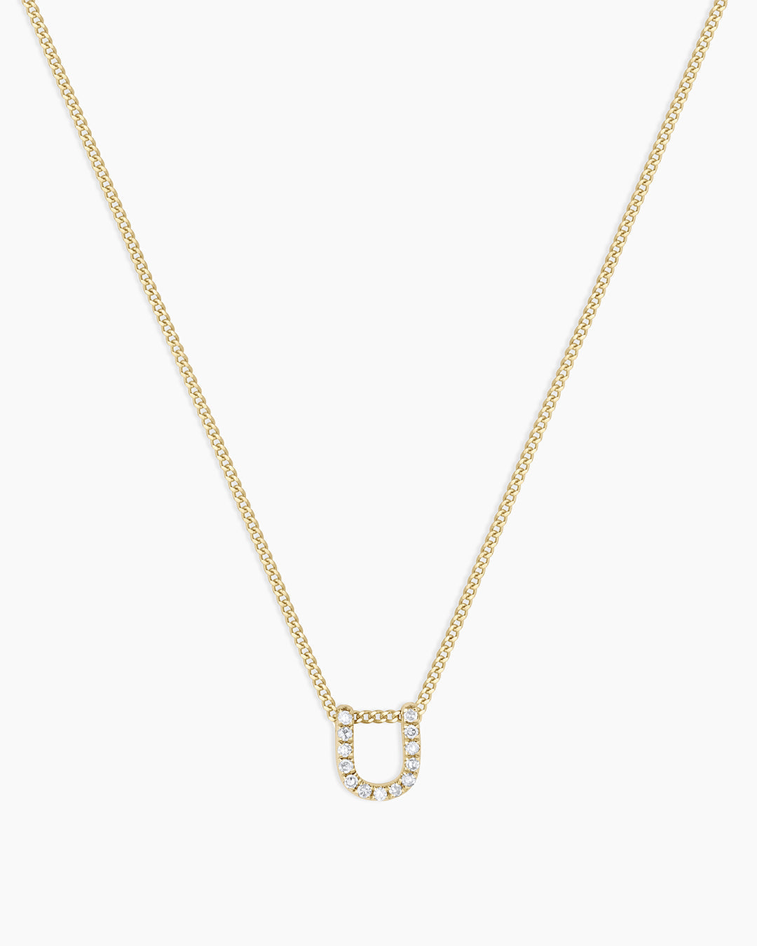 Diamond Alphabet Necklace in 14K Gold