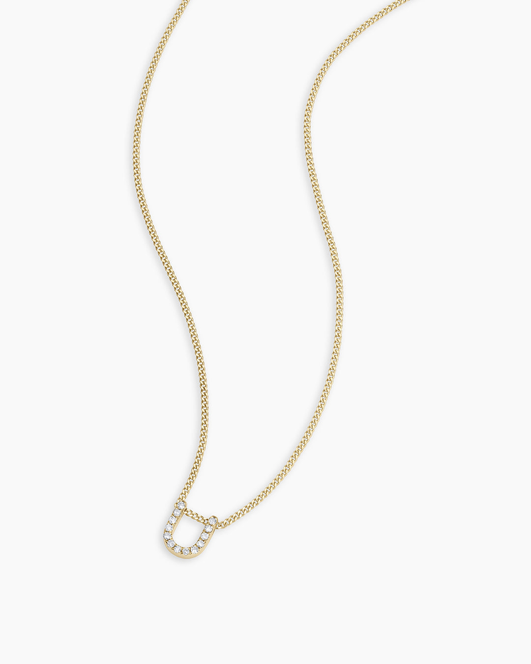 Diamond Alphabet Necklace in 14K Gold