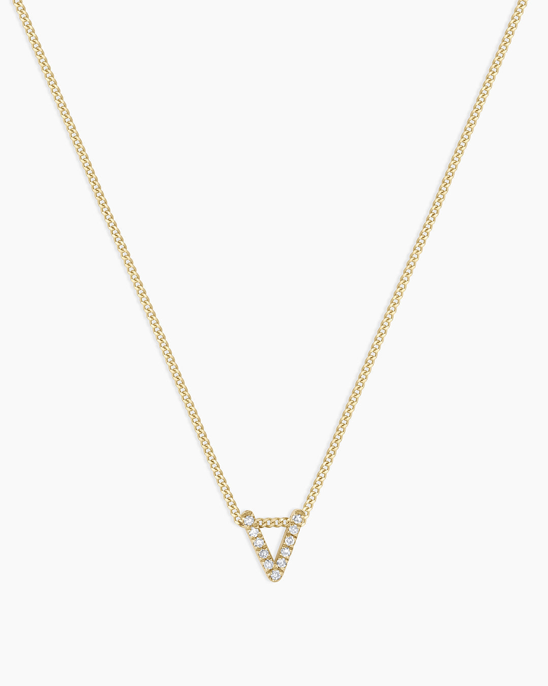 Diamond Alphabet Necklace in 14K Gold