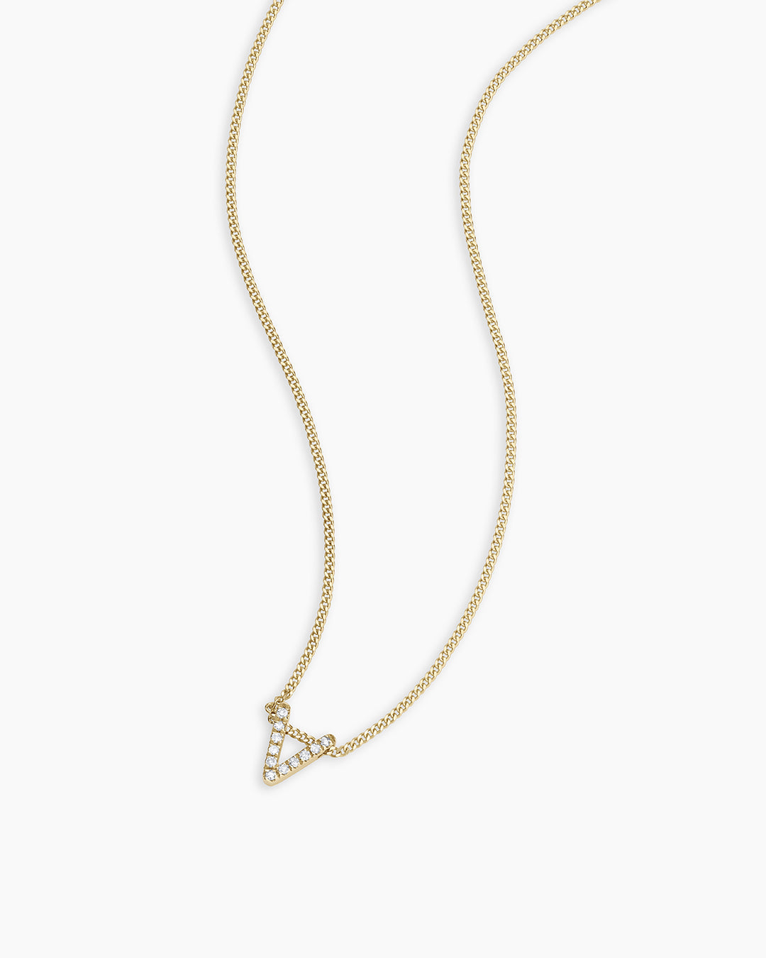 Diamond Alphabet Necklace in 14K Gold