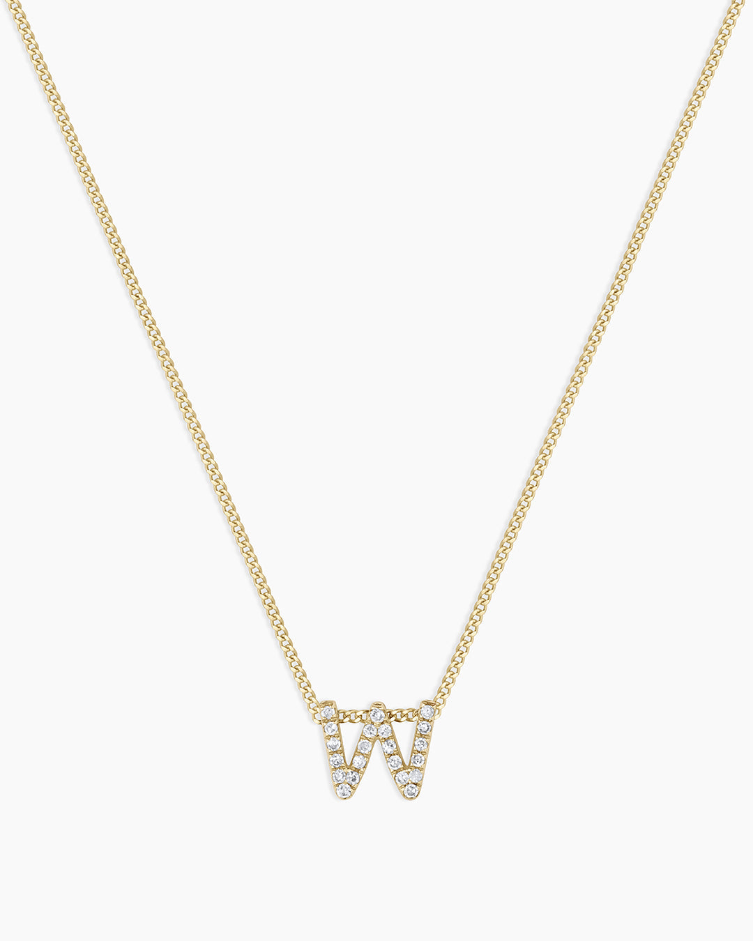 Diamond Alphabet Necklace in 14K Gold