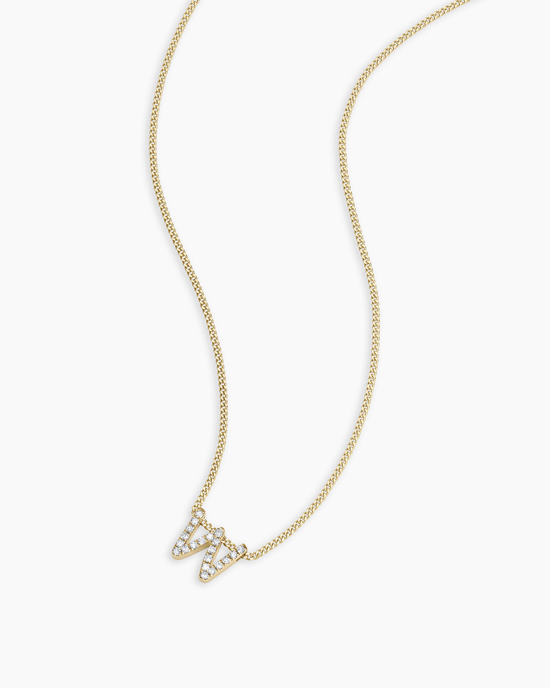 Diamond Alphabet Necklace in 14K Gold