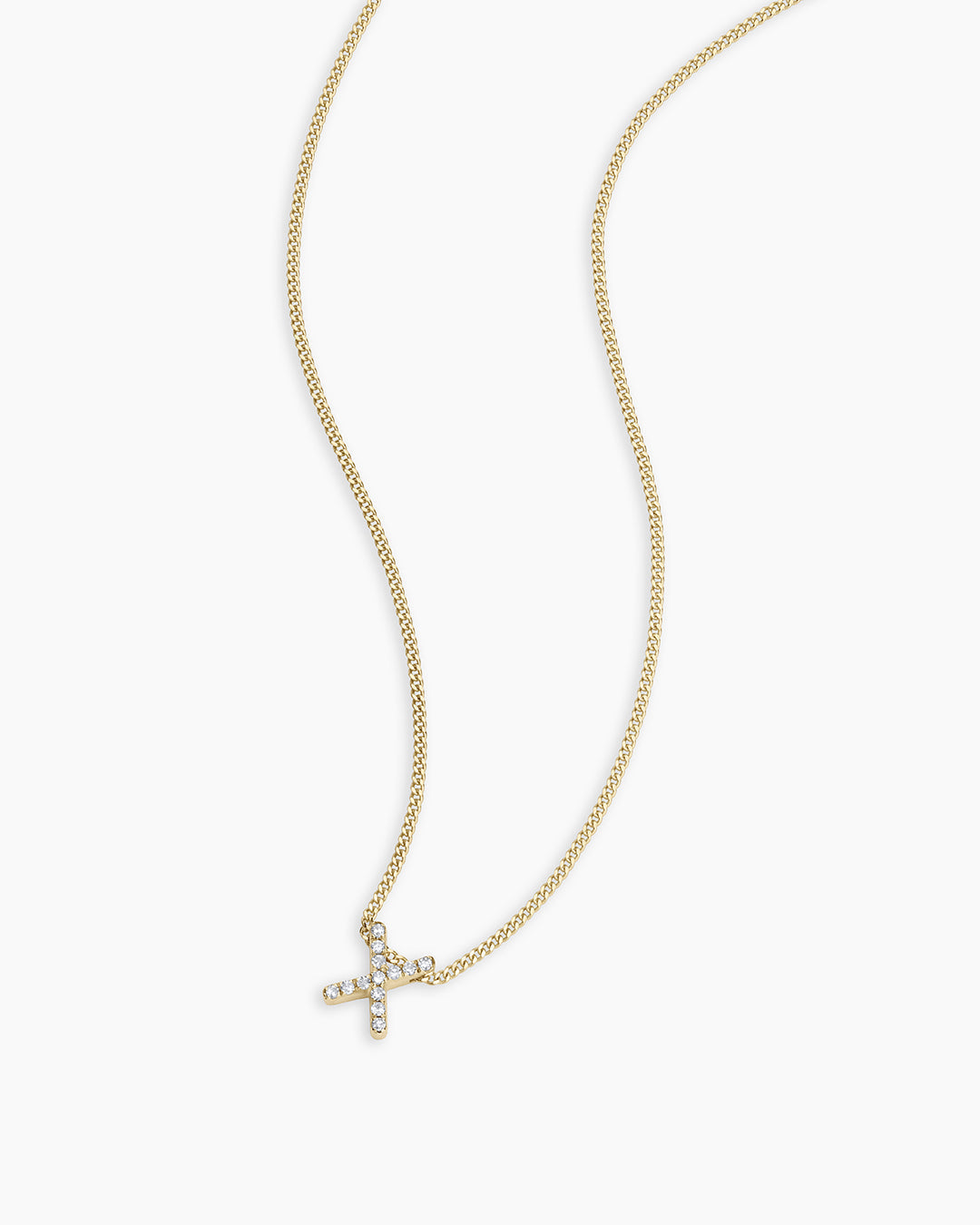 Diamond Alphabet Necklace in 14K Gold