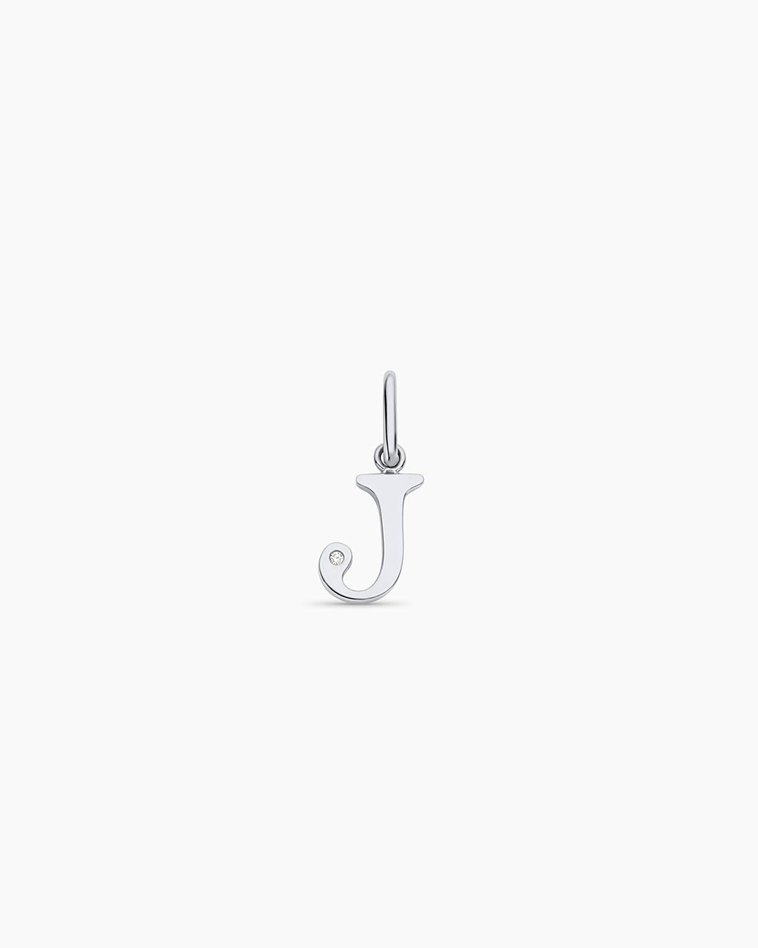 Diamond Vintage Alphabet Charm in 14K Gold