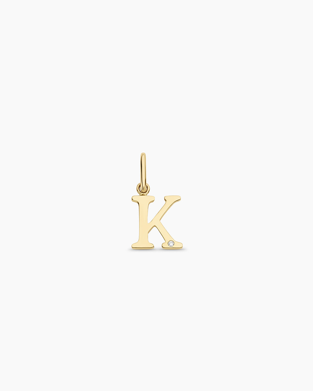 Diamond Vintage Alphabet Charm in 14K Gold