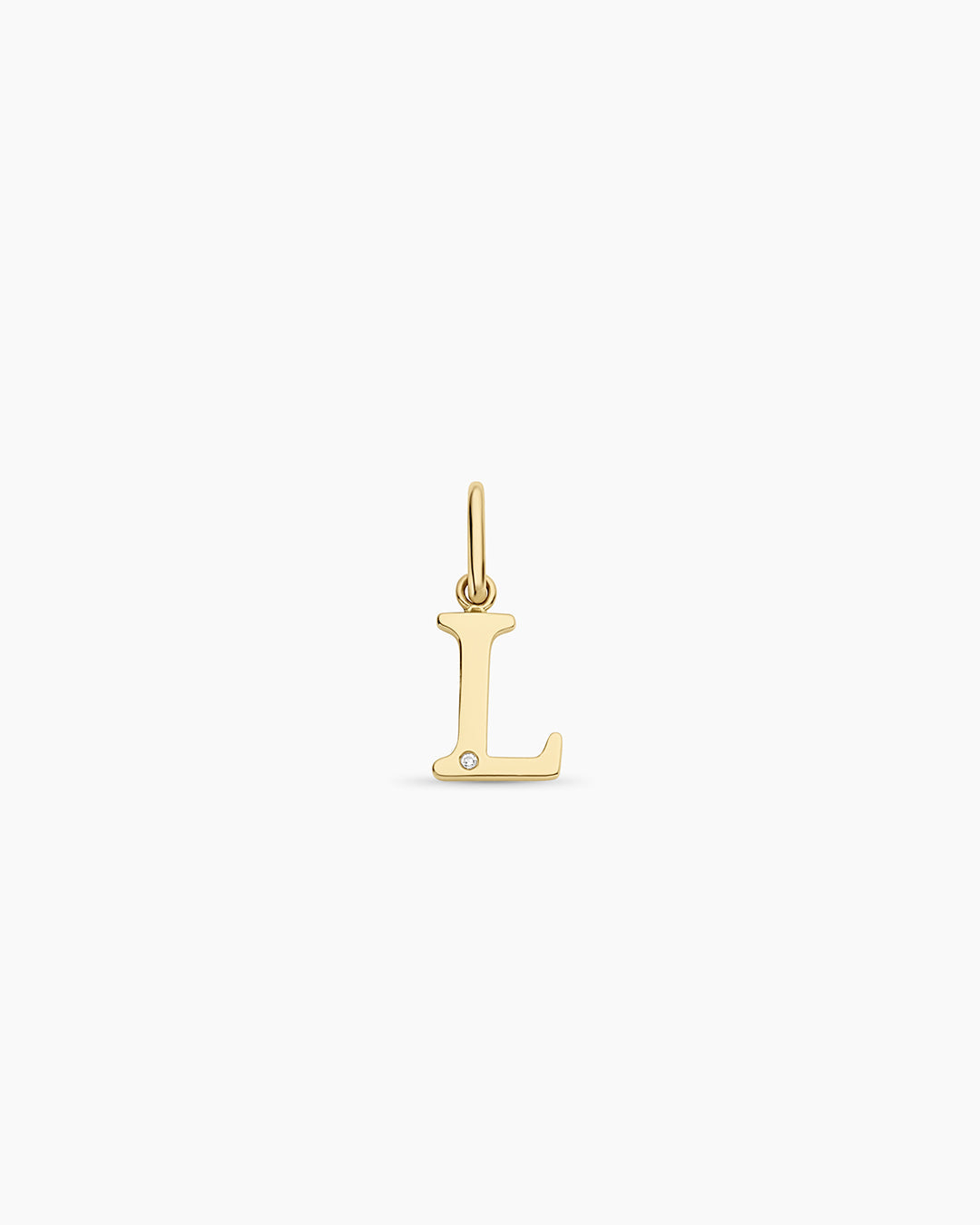 Diamond Vintage Alphabet Charm in 14K Gold