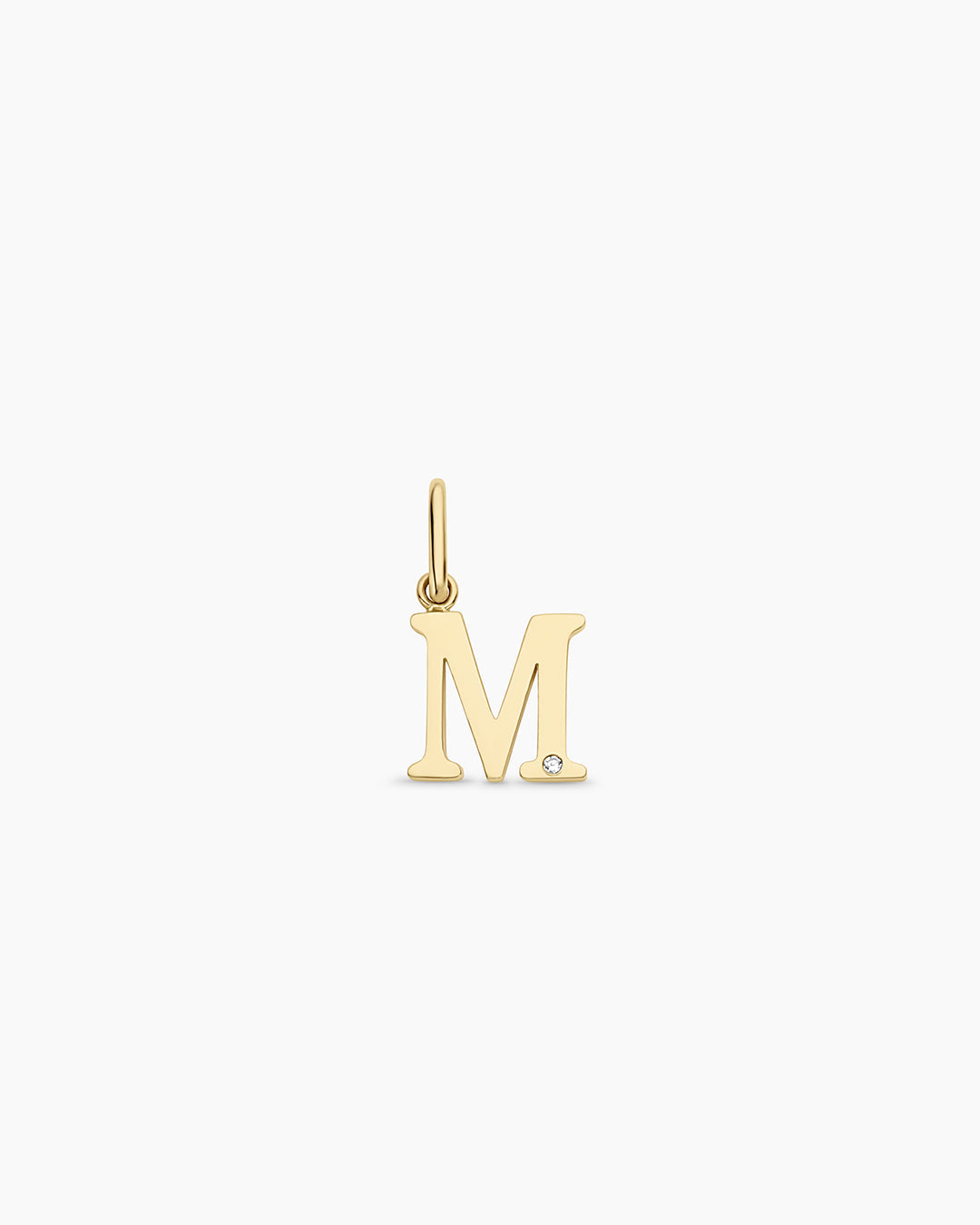 Diamond Vintage Alphabet Charm in 14K Gold
