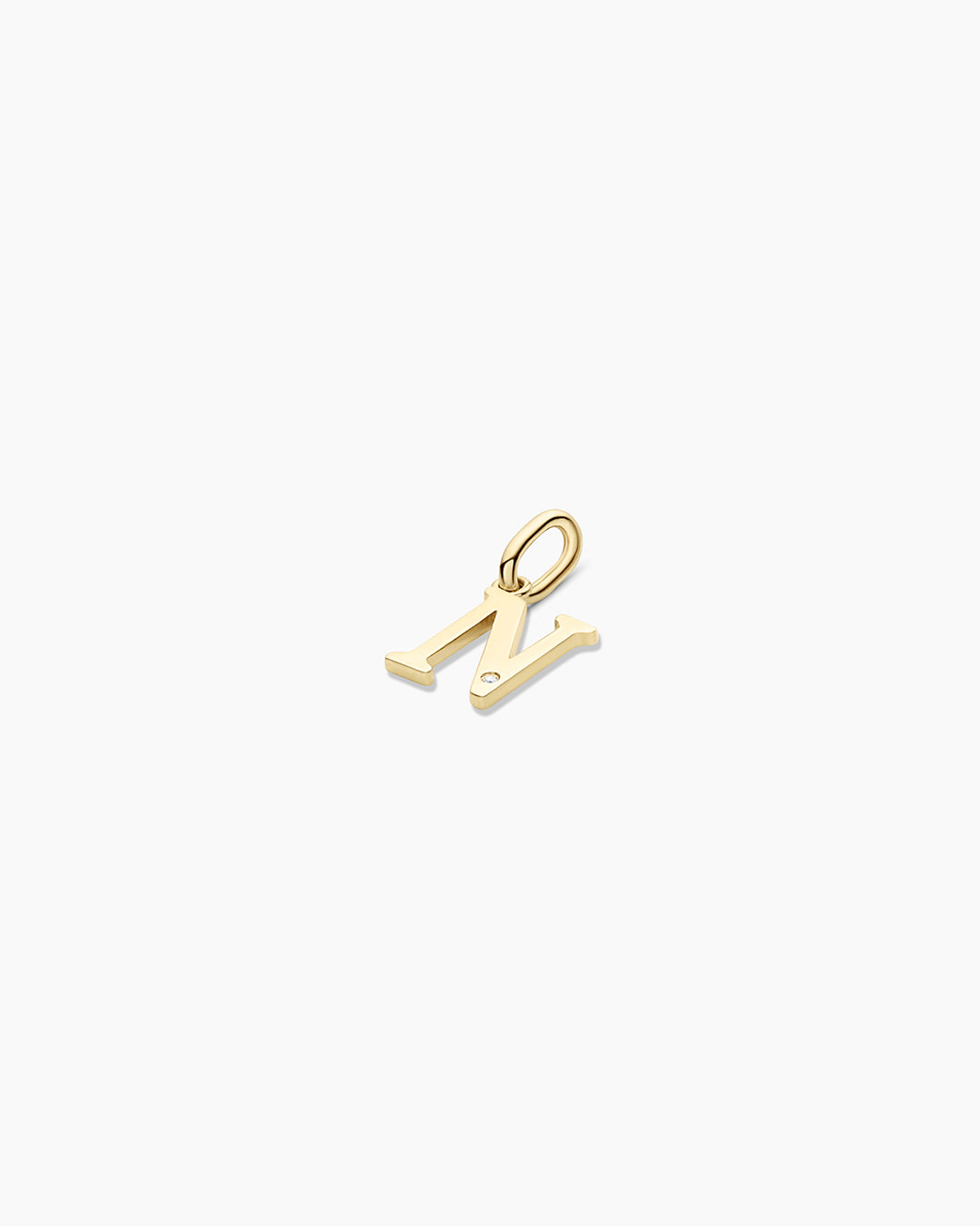 Diamond Vintage Alphabet Charm in 14K Gold