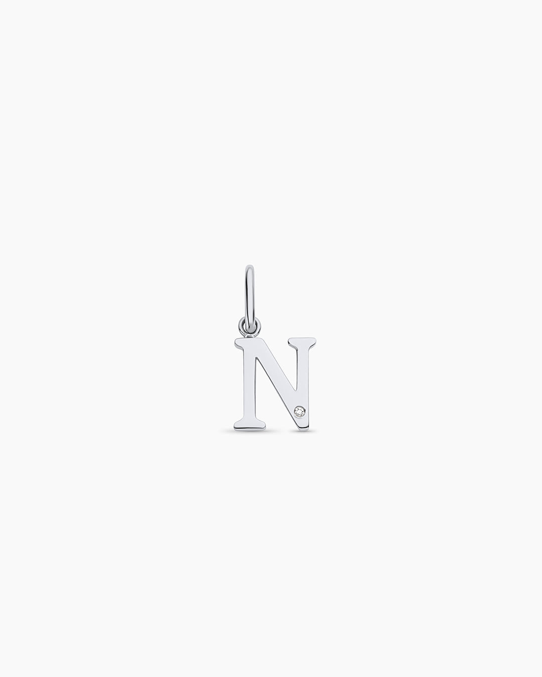 Diamond Vintage Alphabet Charm in 14K Gold