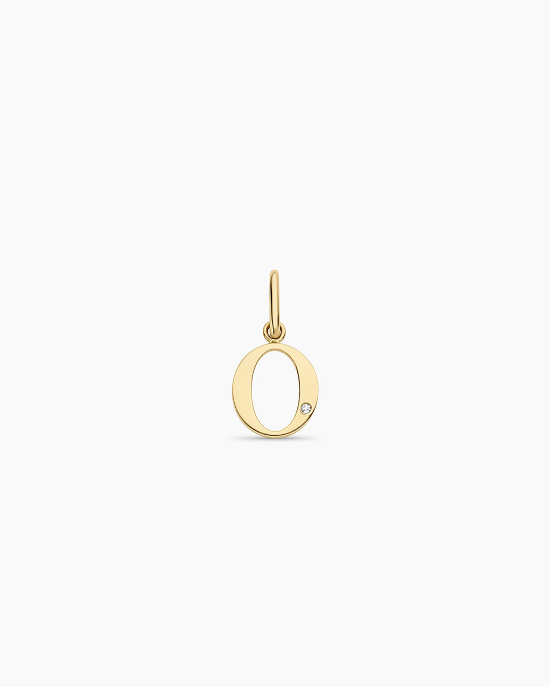 Diamond Vintage Alphabet Charm in 14K Gold