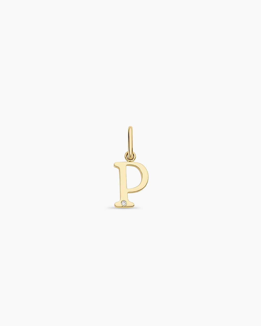 Diamond Vintage Alphabet Charm in 14K Gold