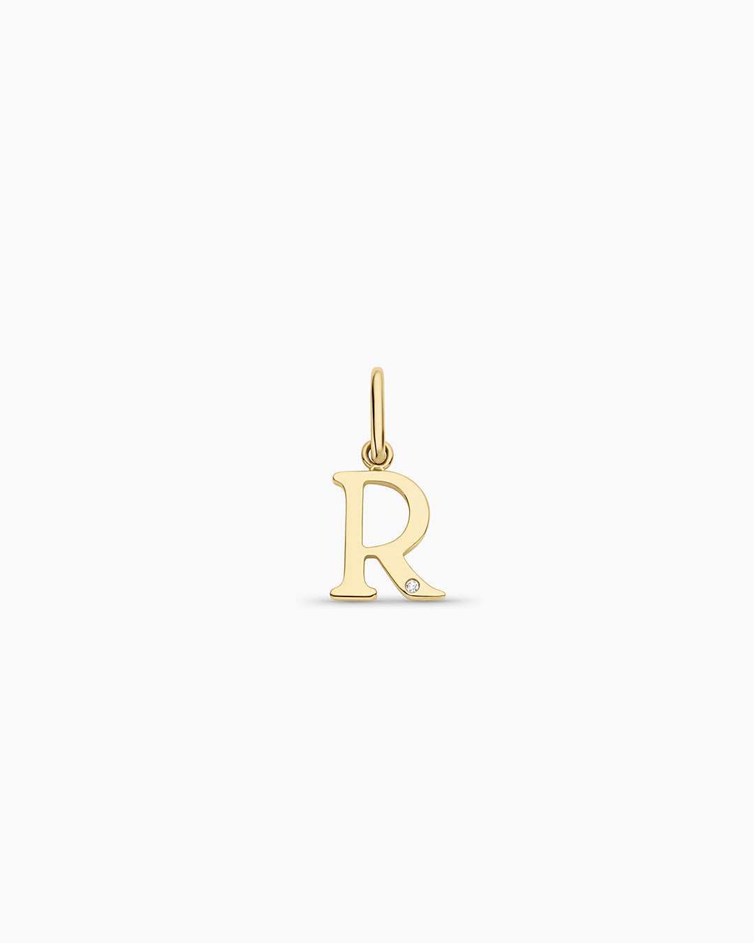 Diamond Vintage Alphabet Charm in 14K Gold
