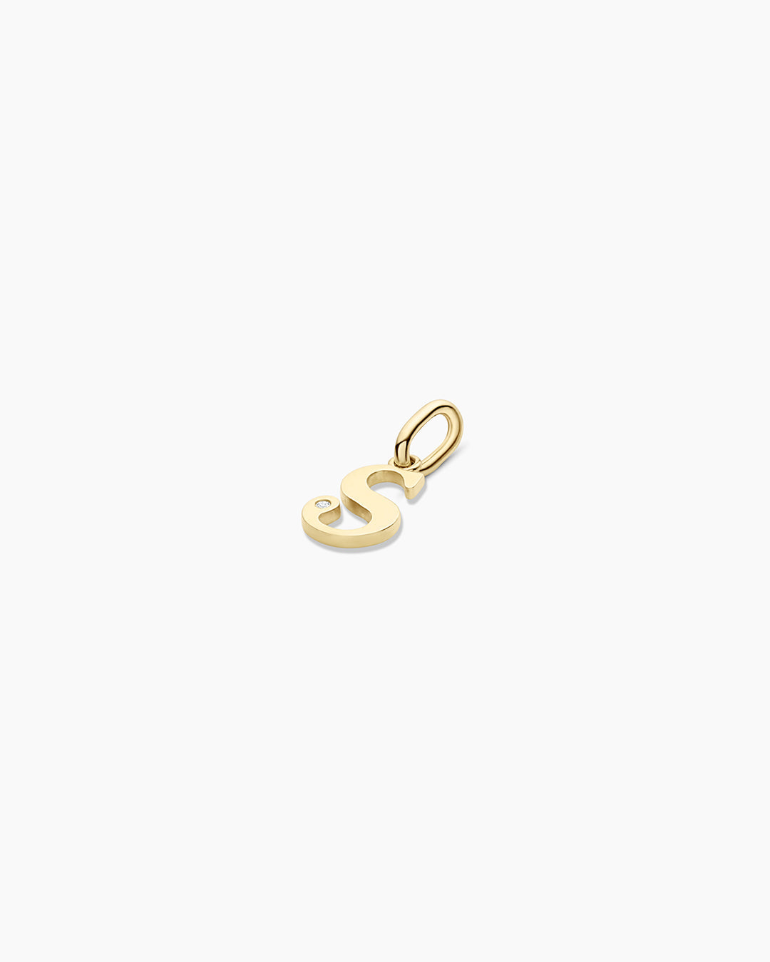 Diamond Vintage Alphabet Charm in 14K Gold