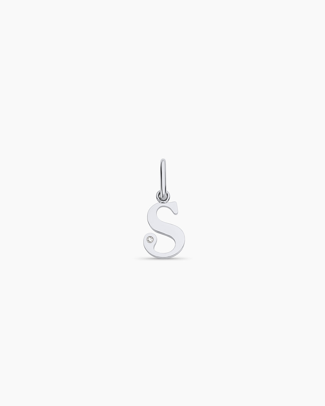Diamond Vintage Alphabet Charm in 14K Gold